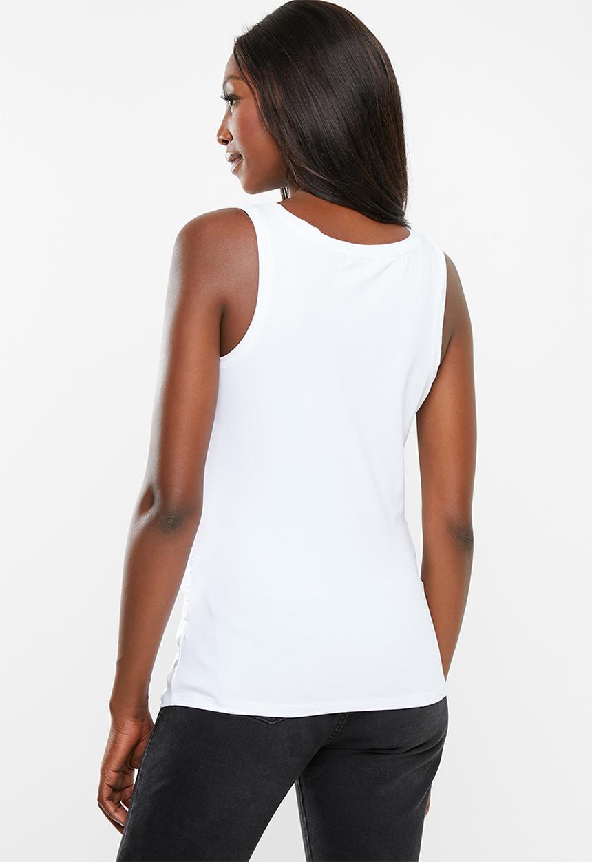 Cotton On - Maternity everyday gathered side tank top - white