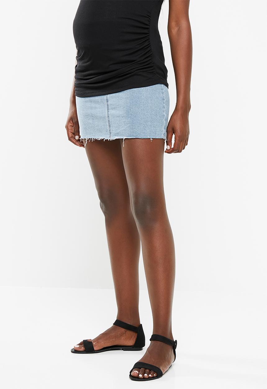 Cotton On - Maternity classic denim skirt - blue