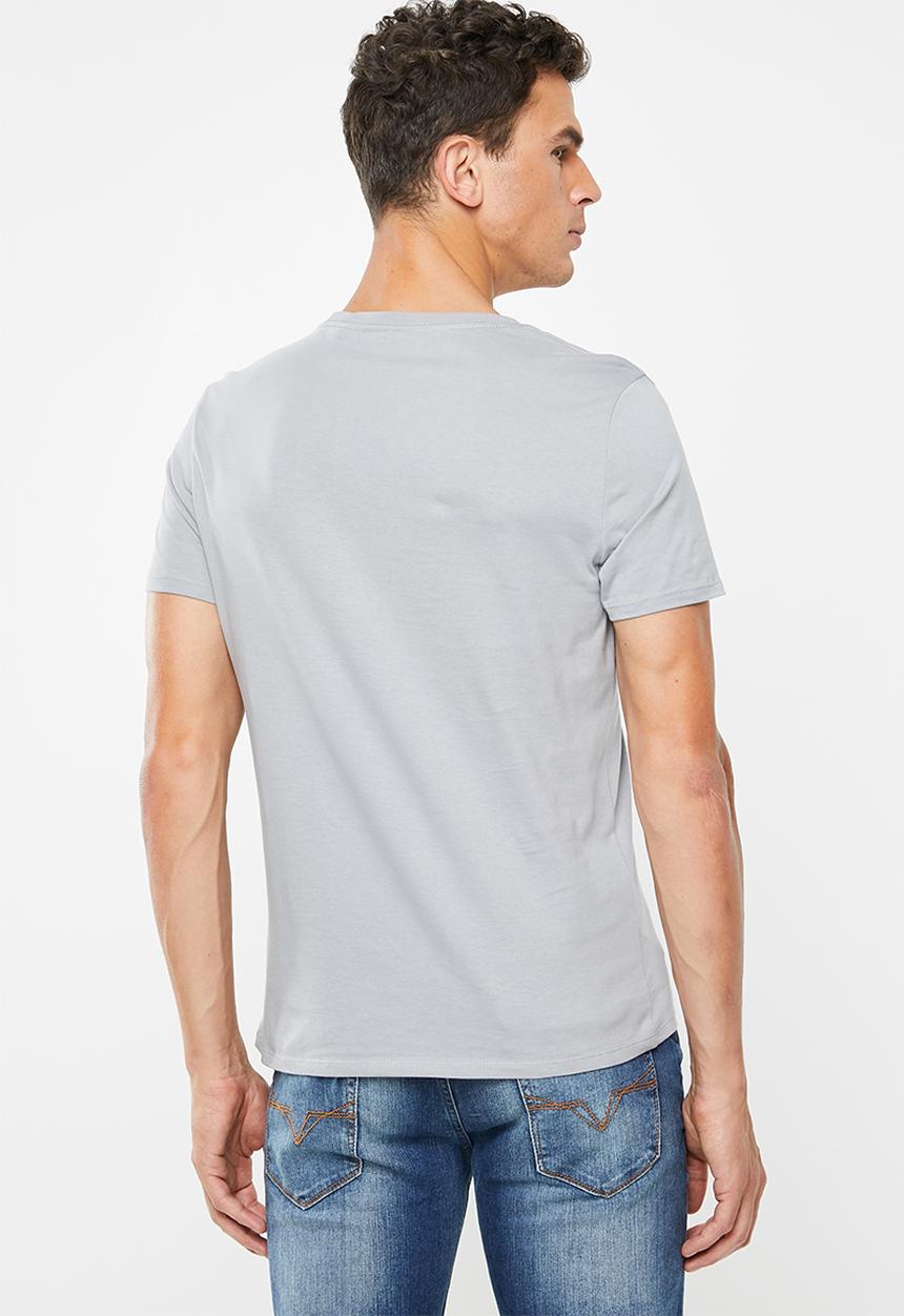 GUESS - Punk rock logo crew neck tee - grey