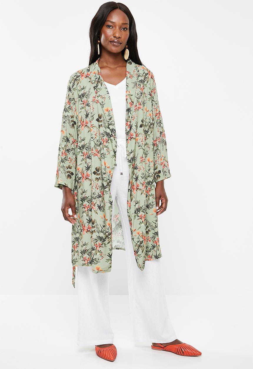 edit - Long kimono - green