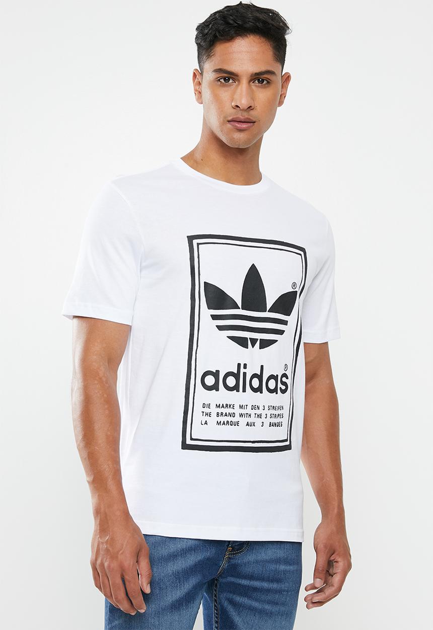 adidas Originals - Japanese vintage tee - white & black