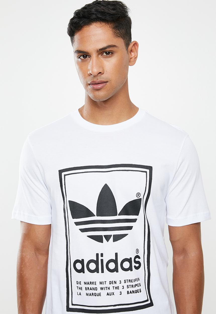 adidas Originals - Japanese vintage tee - white & black