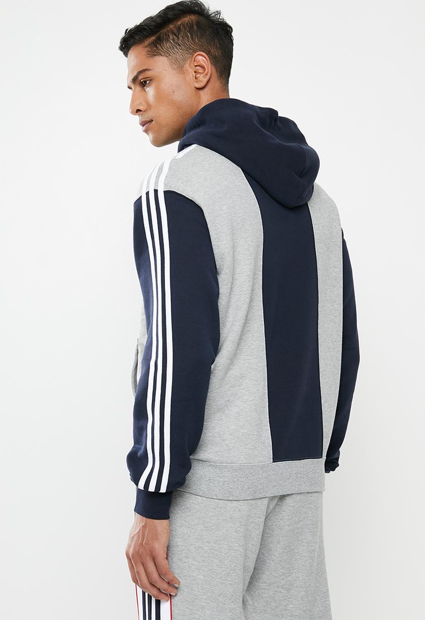 adidas Originals - Off court trefoil track top - medium grey heather & legend ink