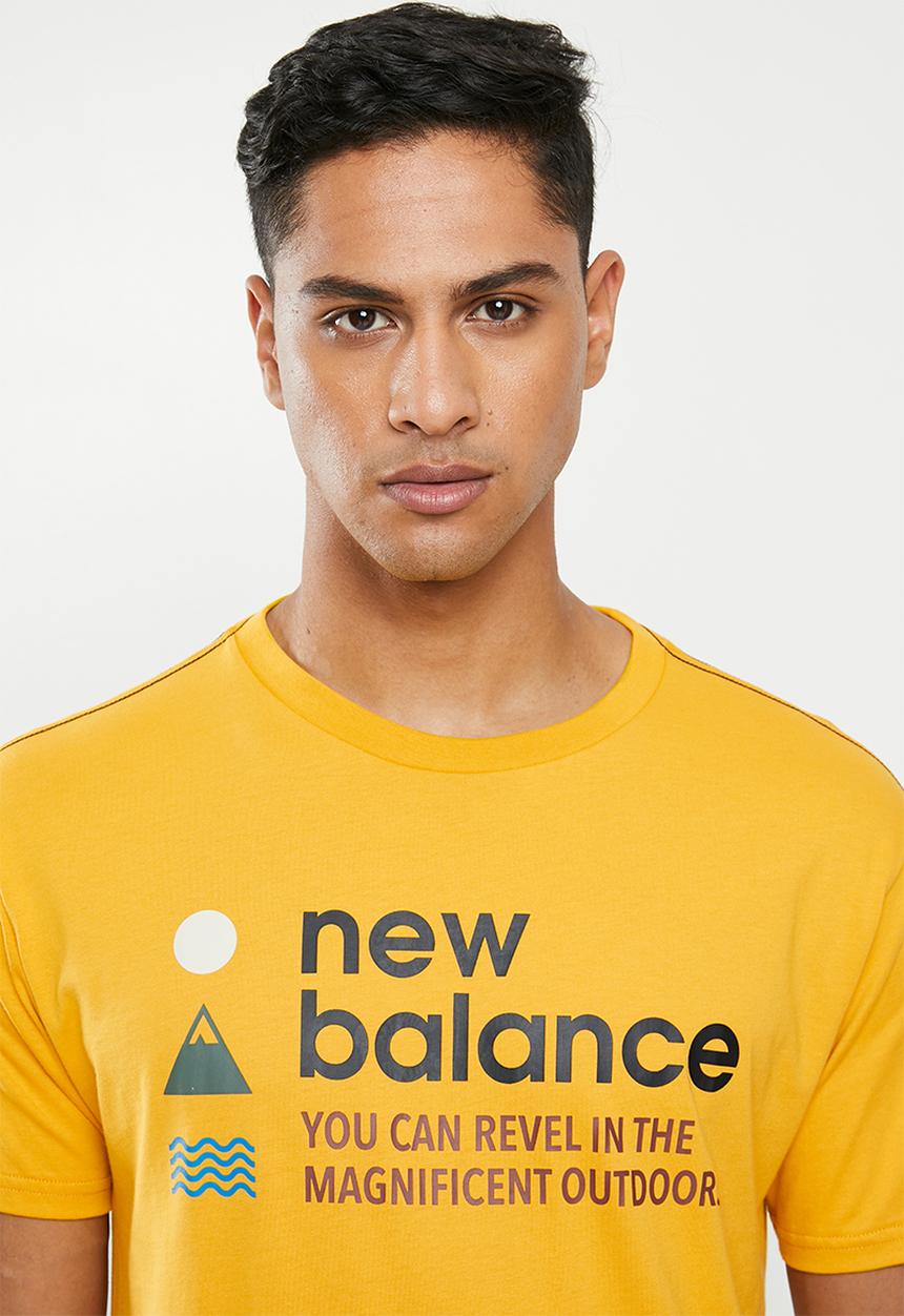 New Balance  - Nb athletics trail tee - yellow
