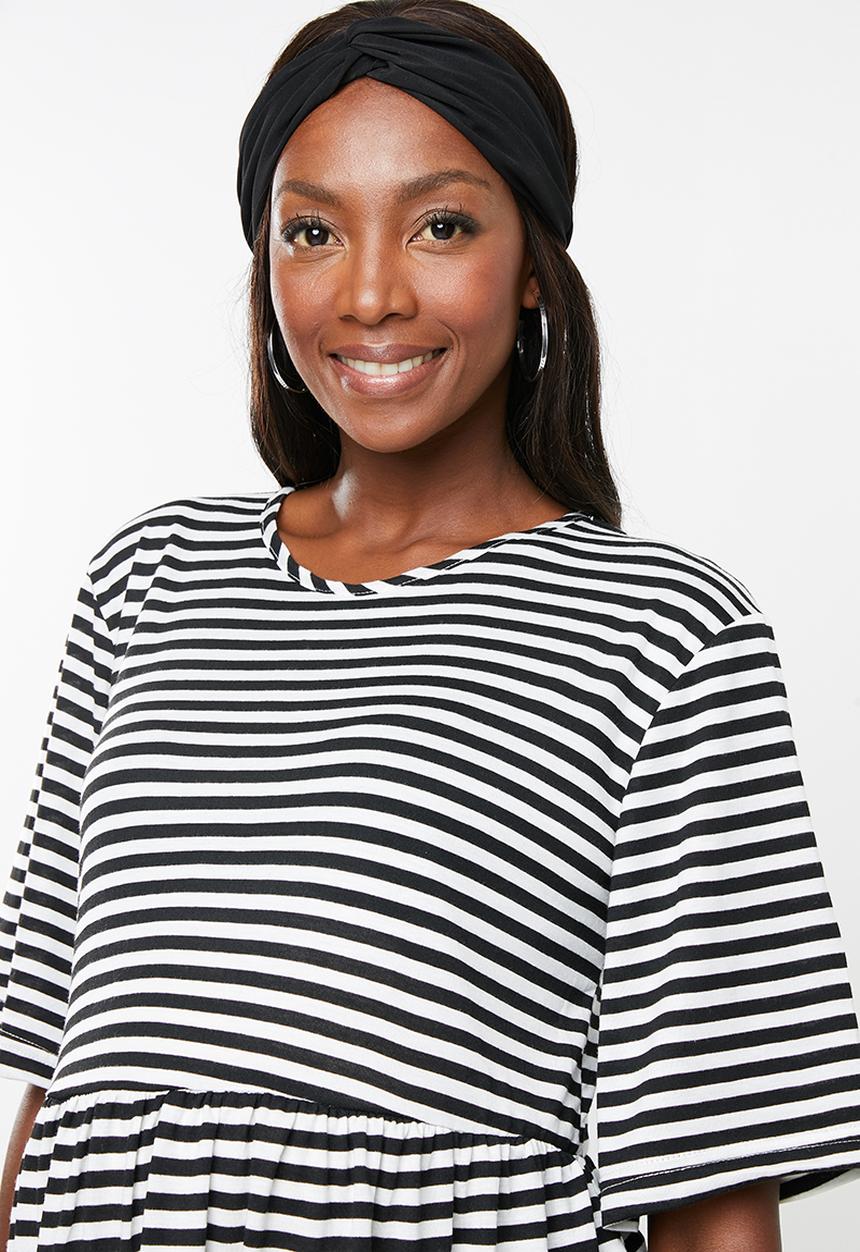 Superbalist - Maternity Babydoll top - stripe (black/white)
