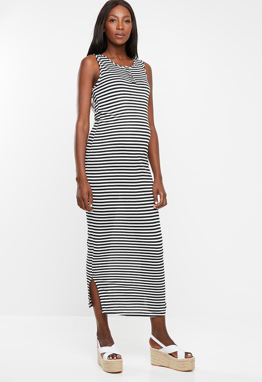 Superbalist - Maternity Tank style maxi - stripe black/white