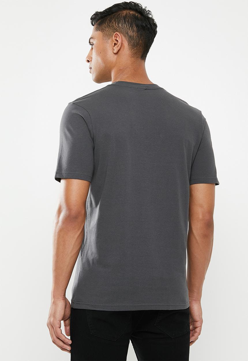 Cotton On - La circles Tbar text T-shirt - grey
