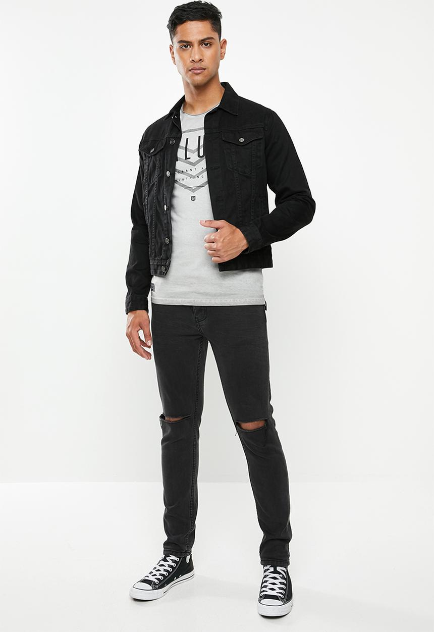 S.P.C.C - Reverse dirty dye logo tee - grey