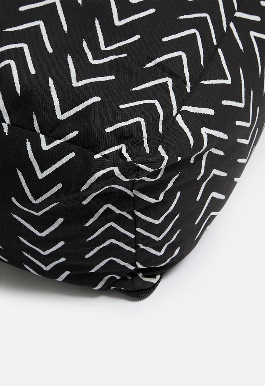 Sixth Floor - Herringbone floor cushion - black & white