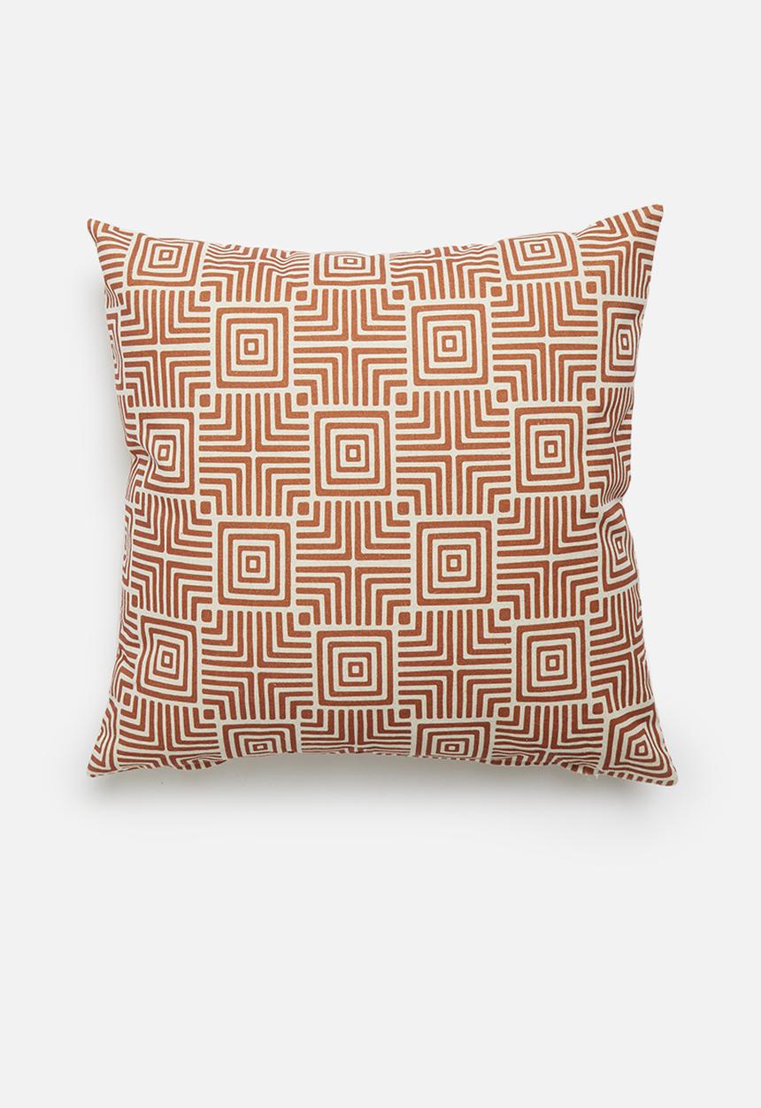 Hertex Haus - Geomaze cushion cover - clay