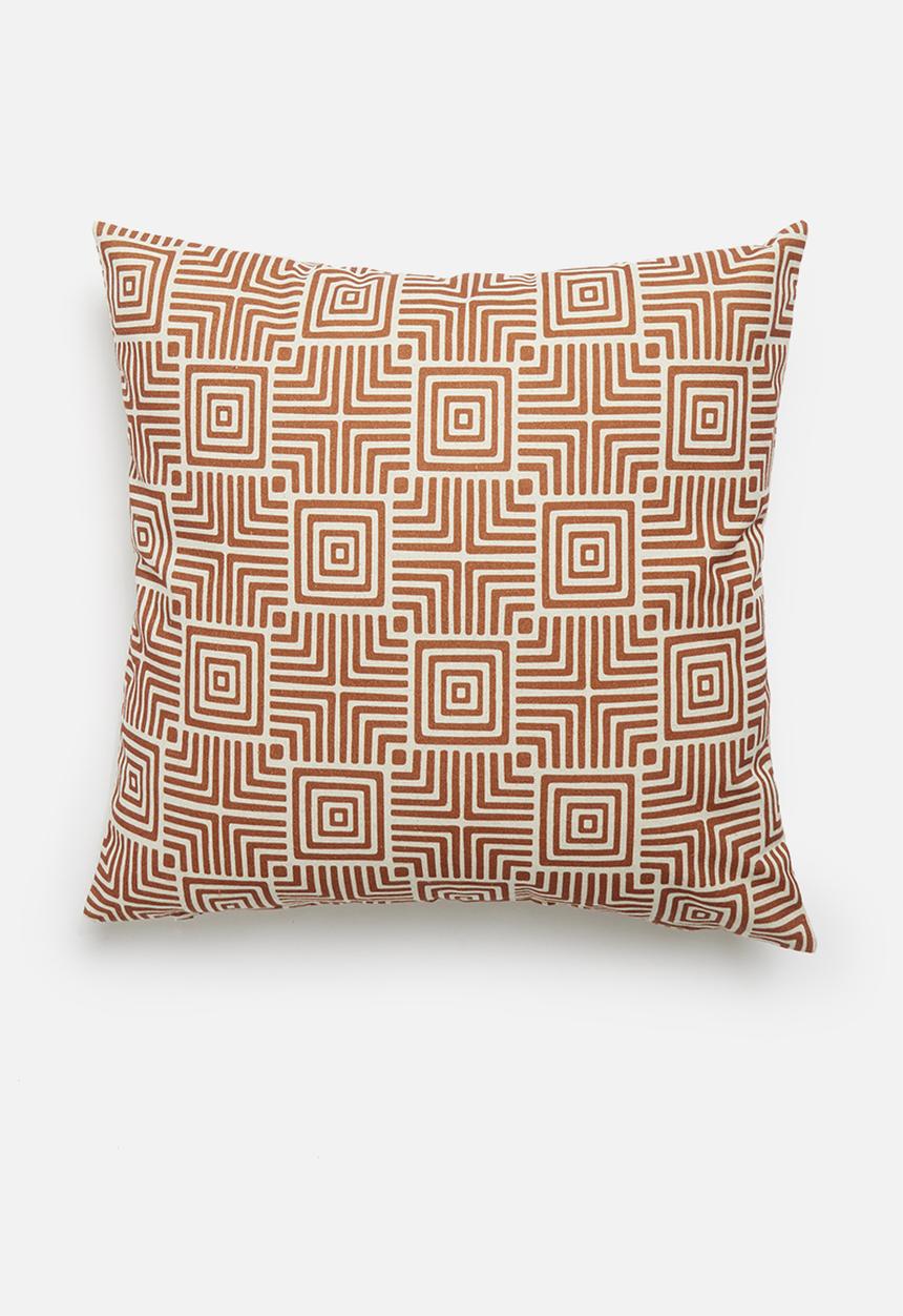 Hertex Haus - Geomaze cushion cover - clay