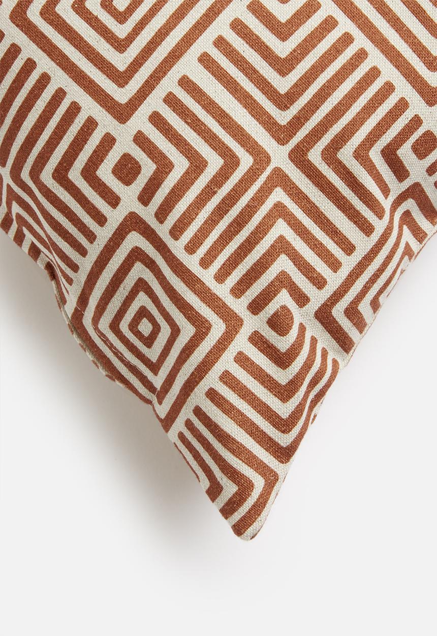 Hertex Haus - Geomaze cushion cover - clay