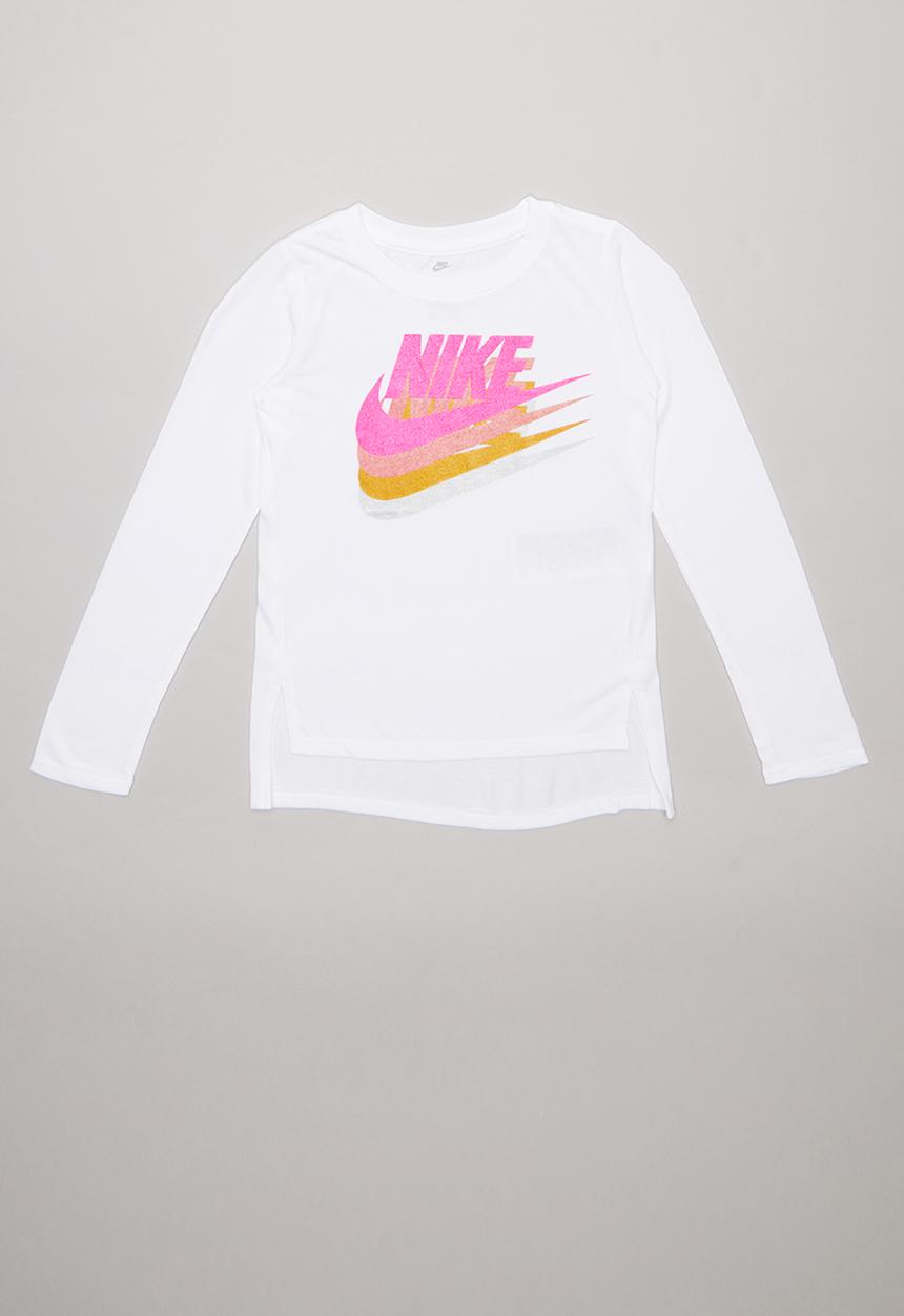 Nike - Nike girls futura metallic reverb tee - white