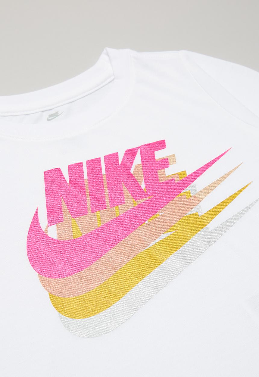 Nike - Nike girls futura metallic reverb tee - white