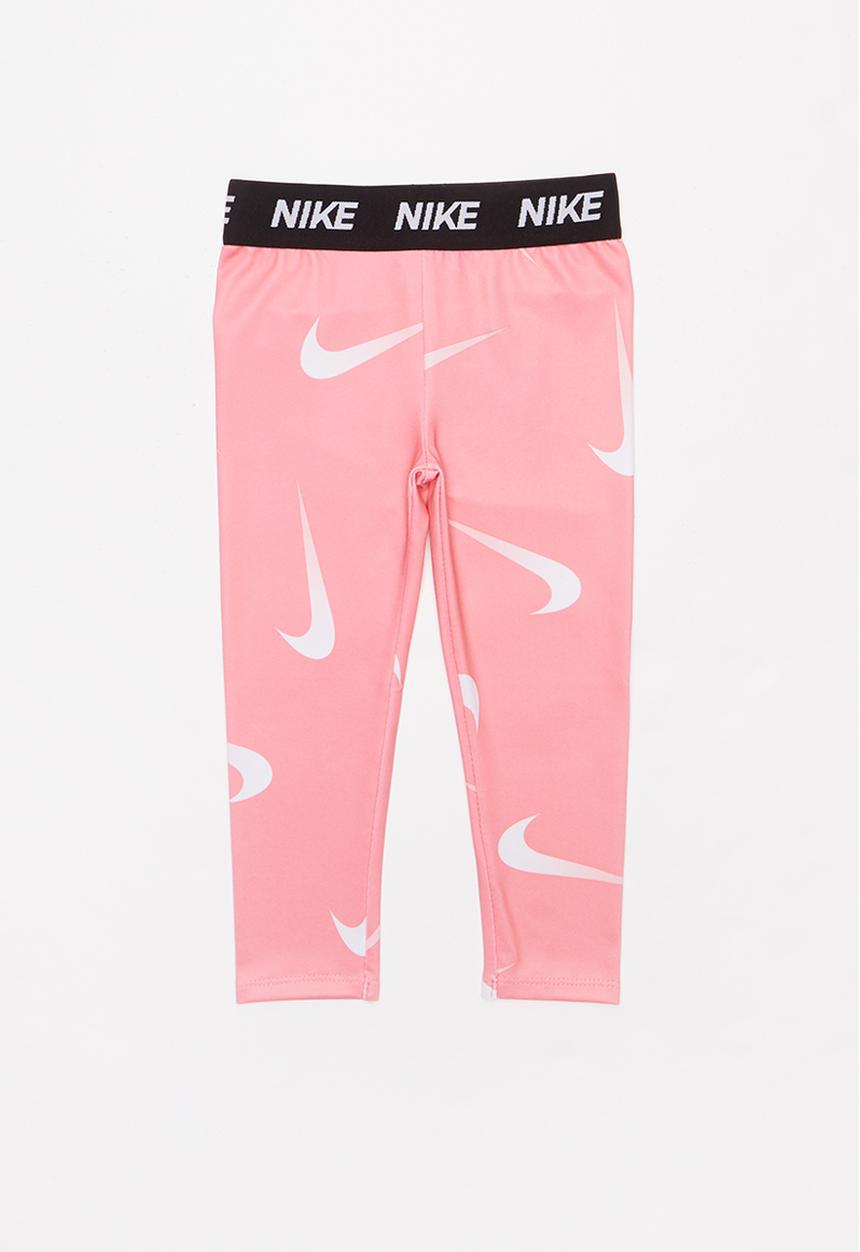 Nike - Nike girls large swooshetti legging - pink & white 