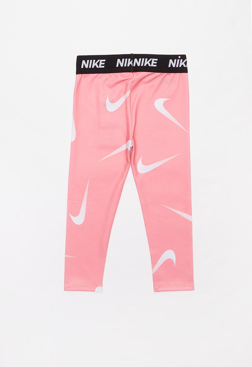 Nike - Nike girls large swooshetti legging - pink & white 