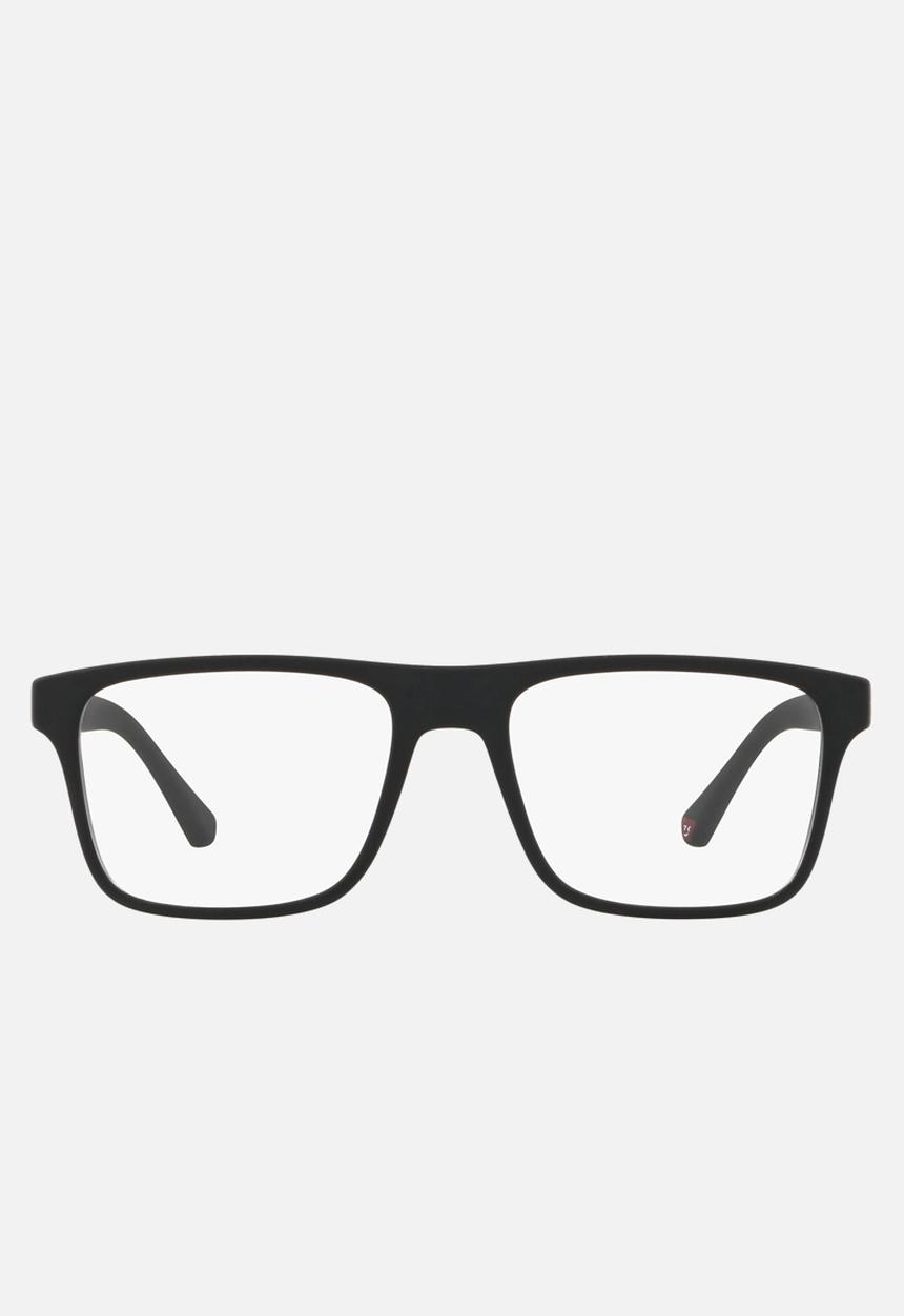 Emporio Armani - Clear lens with matte black sunglasses 54mm - black