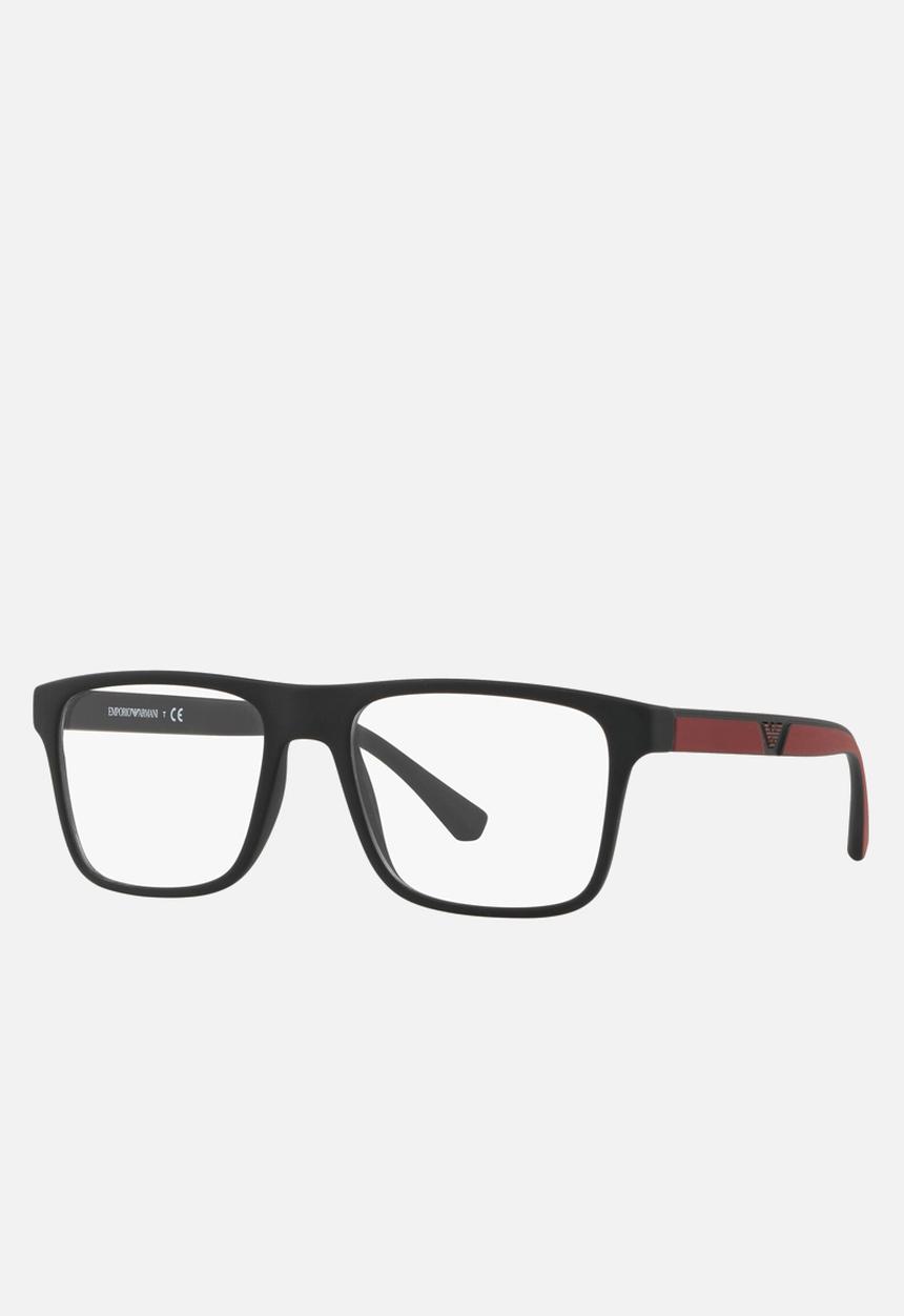 Emporio Armani - Clear lens with matte black sunglasses 54mm - black