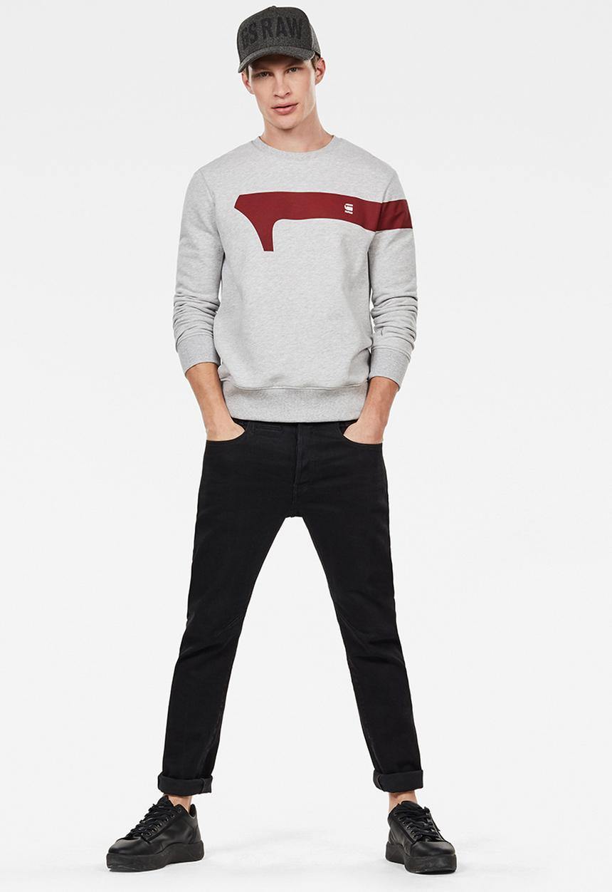 G-STAR - Graphic 13 r sw long sleeve sweats  - grey