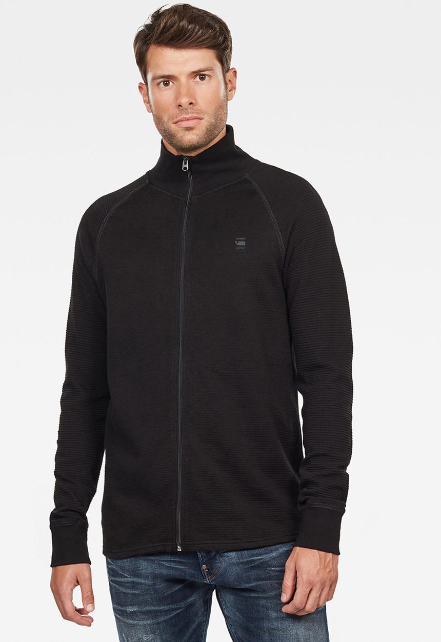 G-STAR - Jirgi zip long sleeve sweats  - black