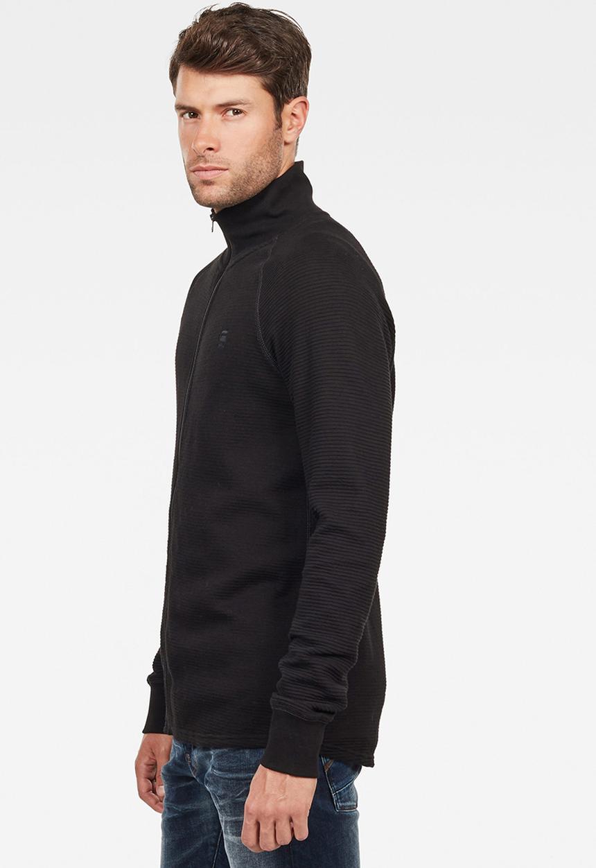 G-STAR - Jirgi zip long sleeve sweats  - black