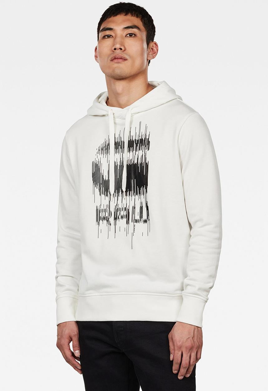 G-STAR - Graphic long sleeve hoodie  - cream