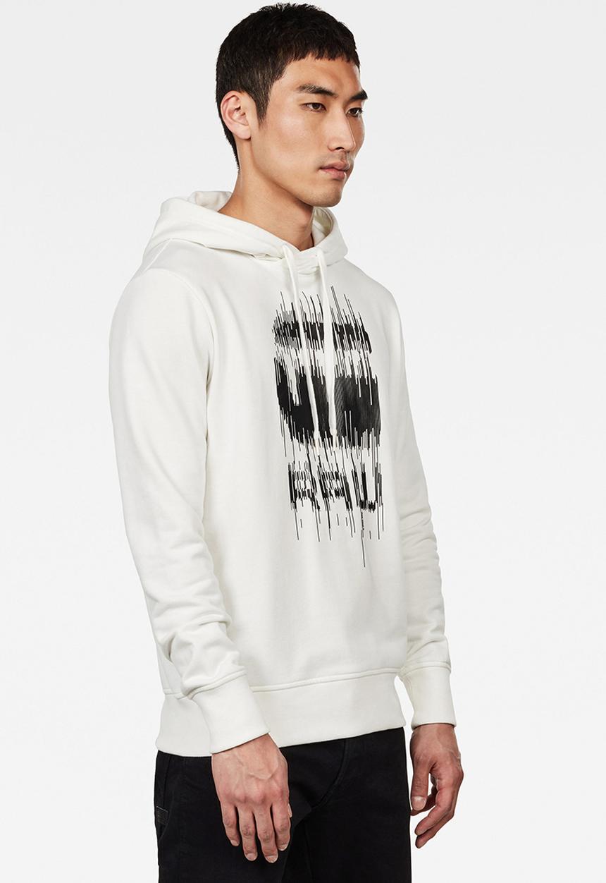 G-STAR - Graphic long sleeve hoodie  - cream