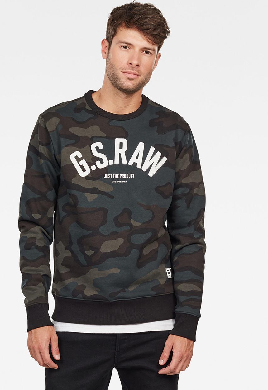 G-STAR - Graphic crew long sleeve sweats  - multi 