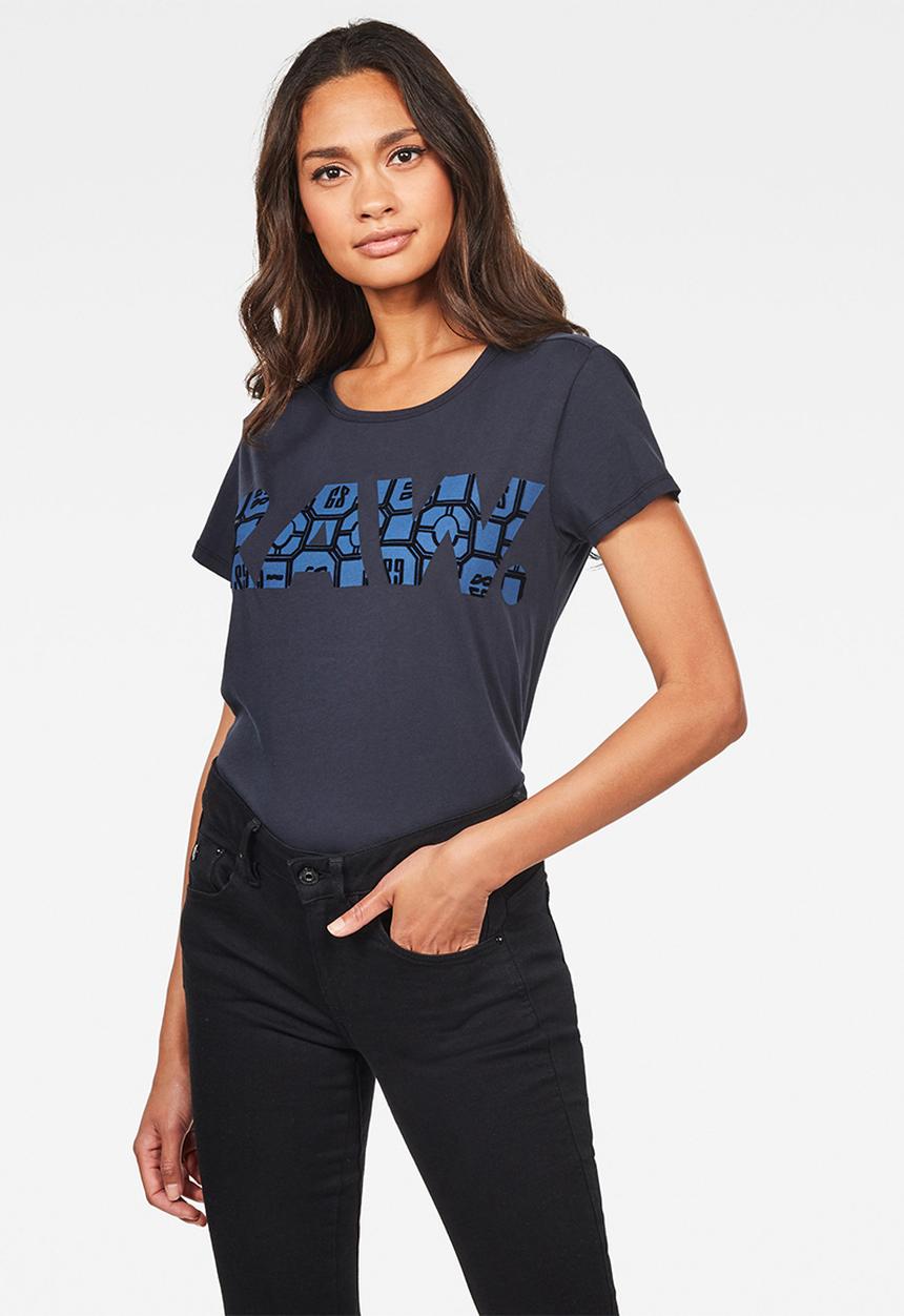 G-STAR - Graphic gyre T-shirt - blue