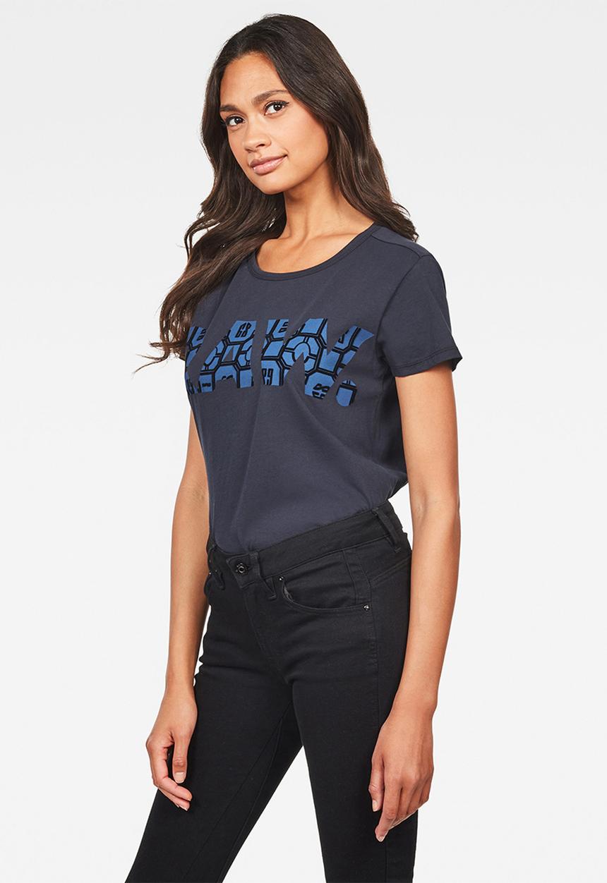 G-STAR - Graphic gyre T-shirt - blue