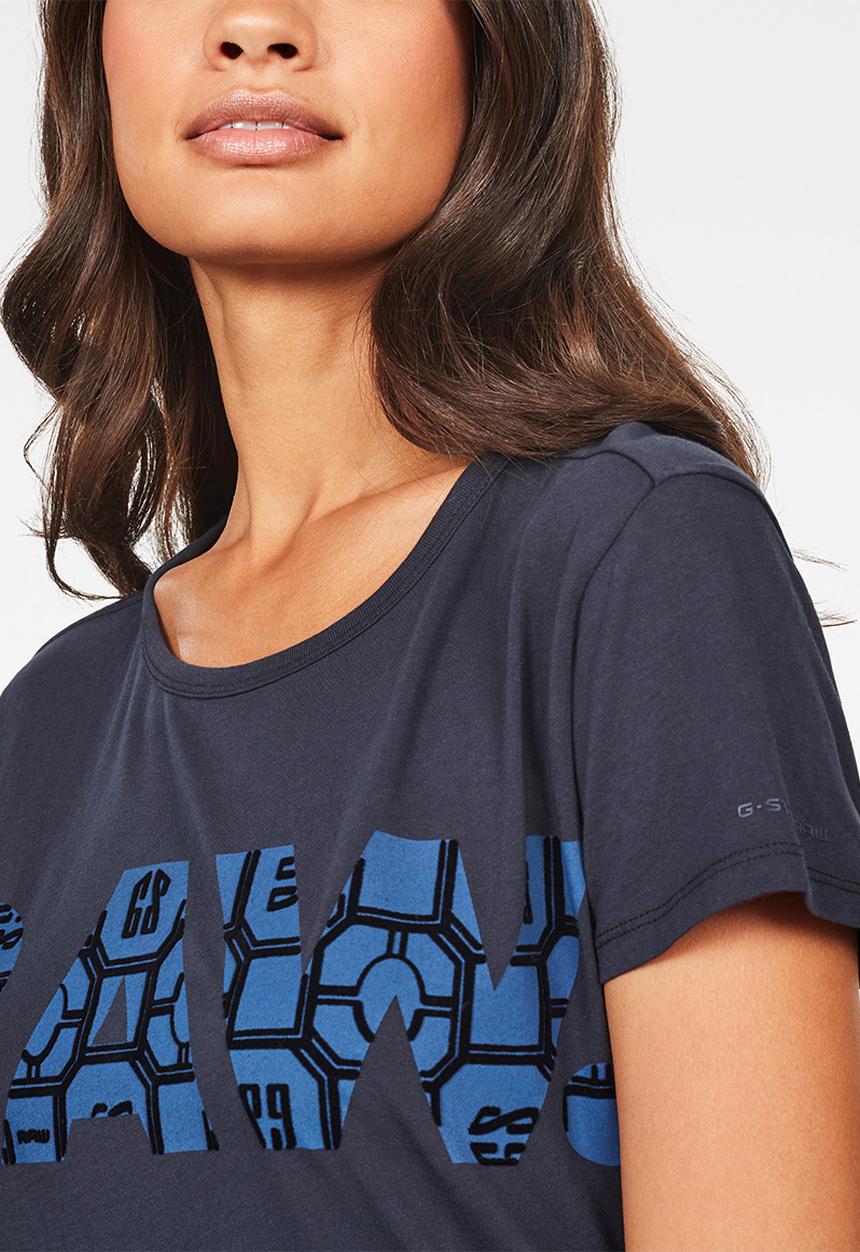 G-STAR - Graphic gyre T-shirt - blue