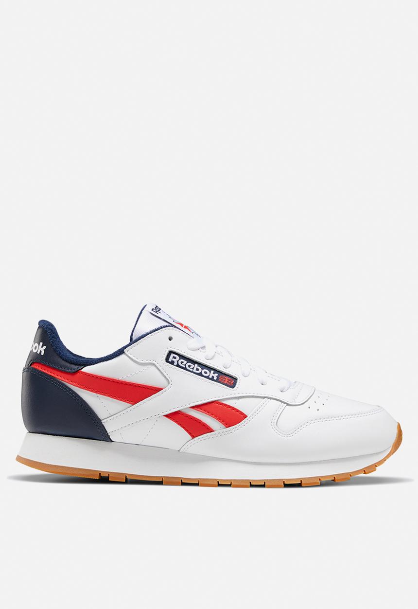 Reebok - Classic Leather - white / collegiate navy / radiant red
