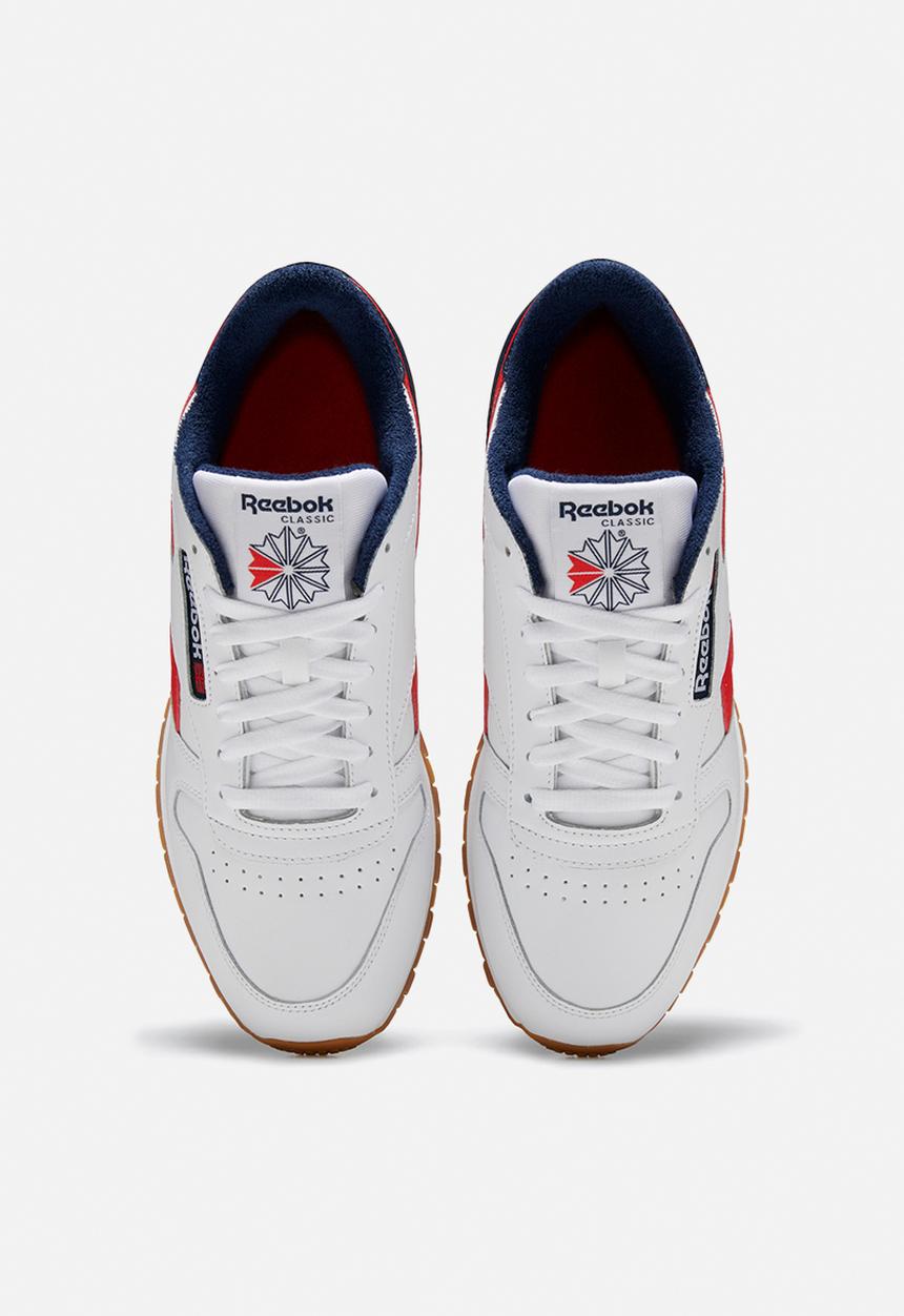 Reebok - Classic Leather - white / collegiate navy / radiant red