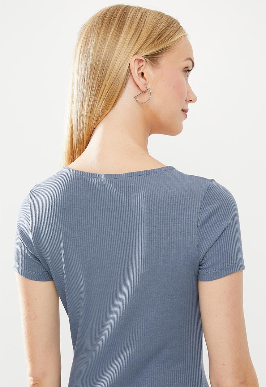 Cotton On - Gabby short sleeve mini dress - blue