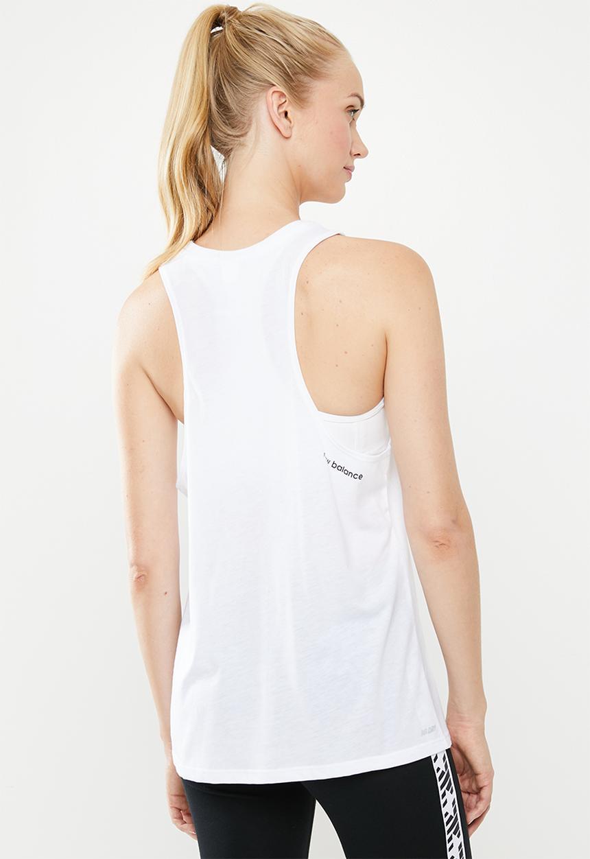 New Balance  - Relentless heather tank  - white
