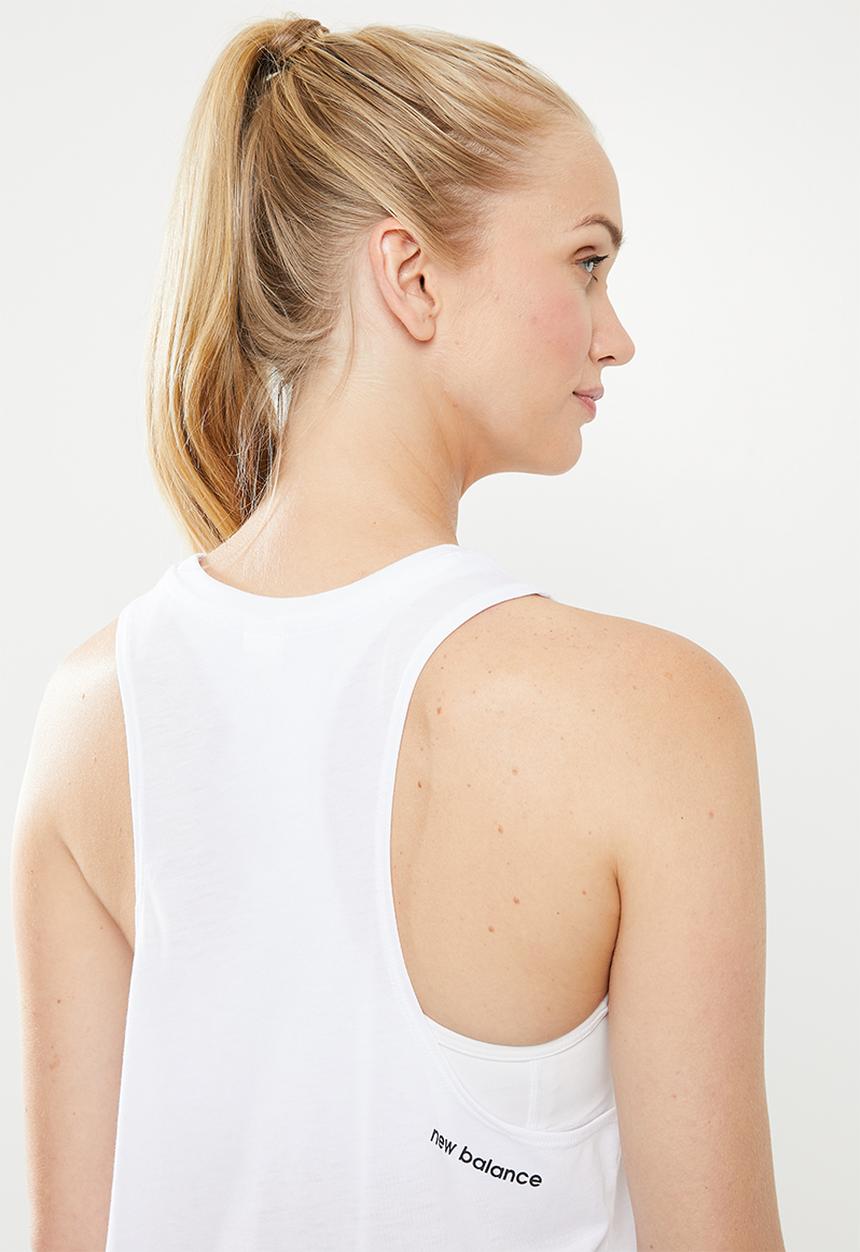 New Balance  - Relentless heather tank  - white