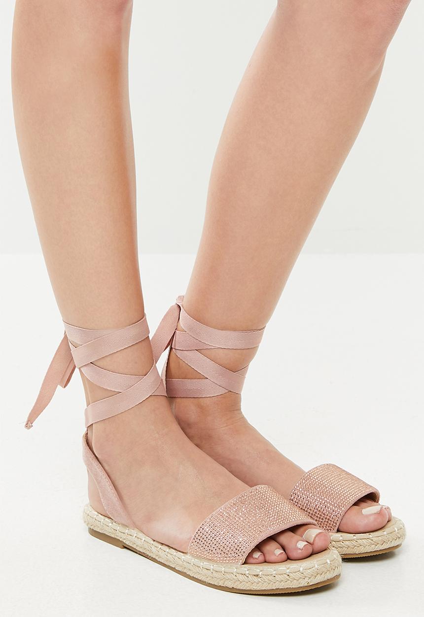 Superbalist - Jalila diamante espadrille - rose gold