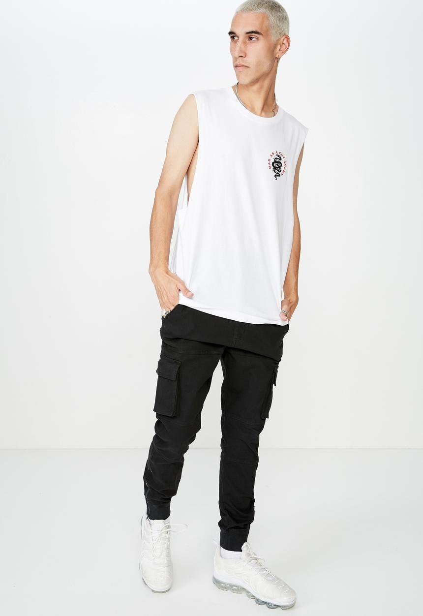 Factorie - Combat cuffed pants - black