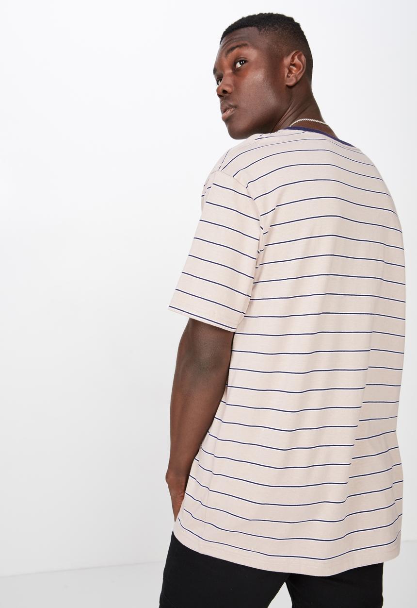 Factorie - Classic embroided stripe tee - multi