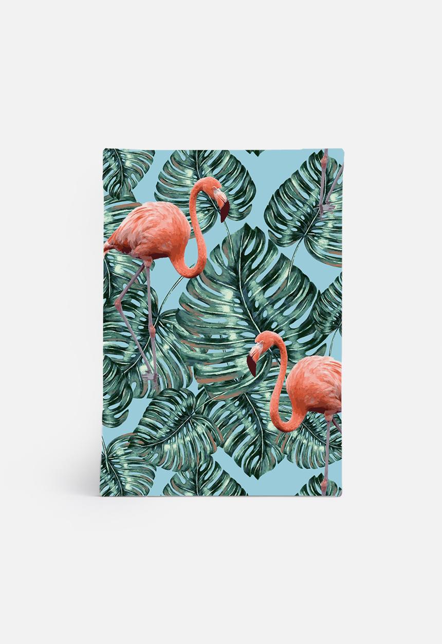 83 Oranges - Whimsical flamingo pattern