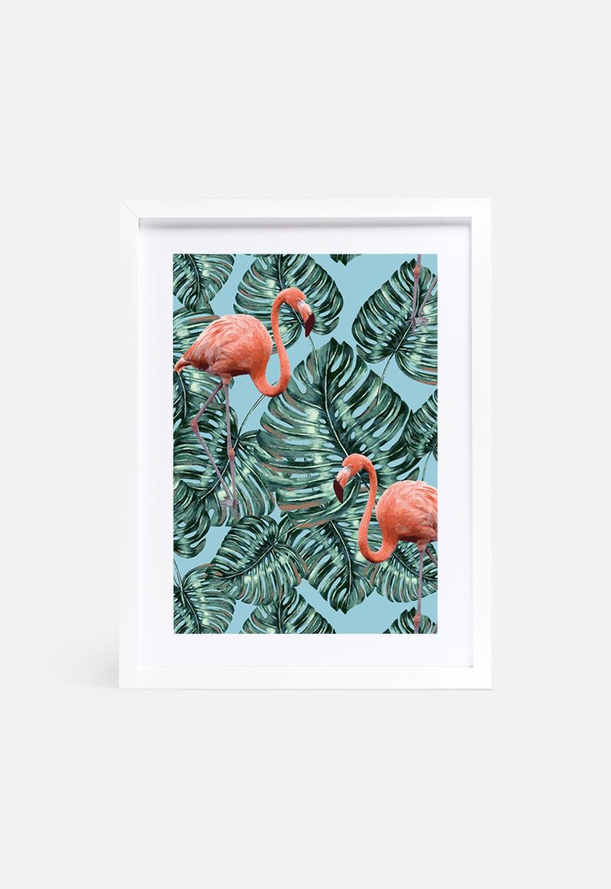 83 Oranges - Whimsical flamingo pattern