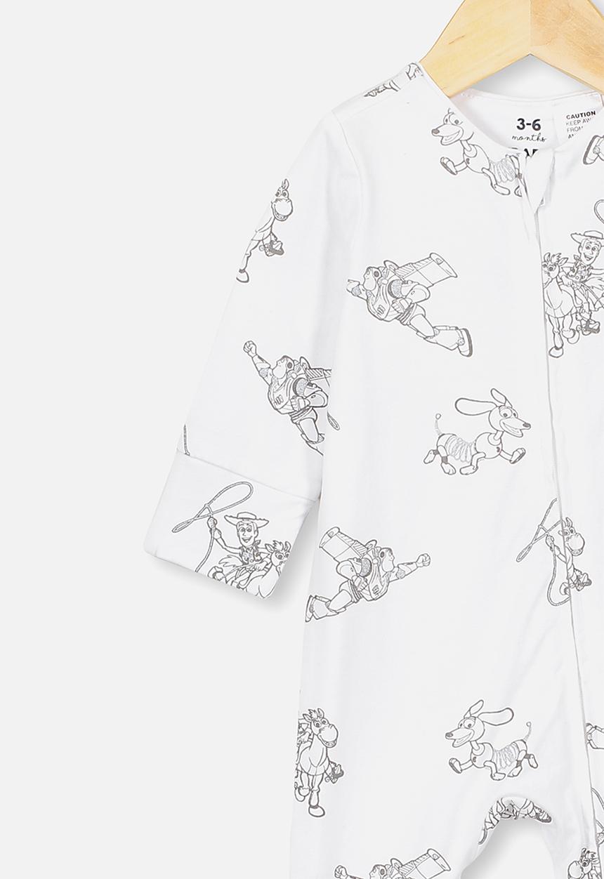 Cotton On - The long sleeve zip romper - white