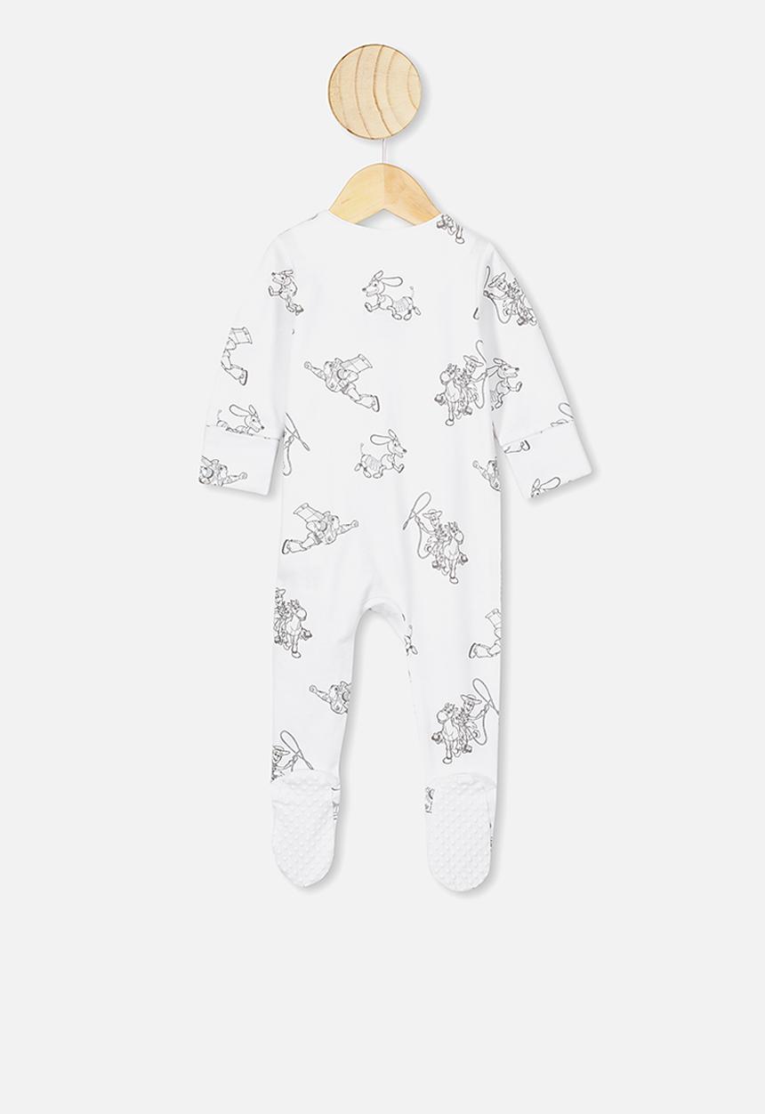 Cotton On - The long sleeve zip romper - white