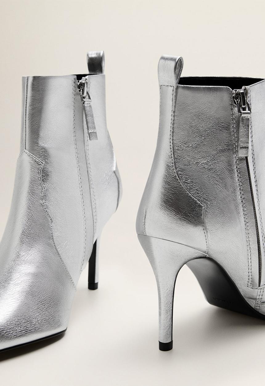 MANGO - Marion ankle boot - silver