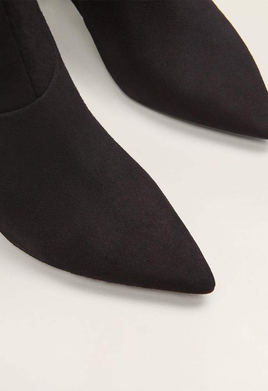 MANGO - Rombo suede ankle boot - black