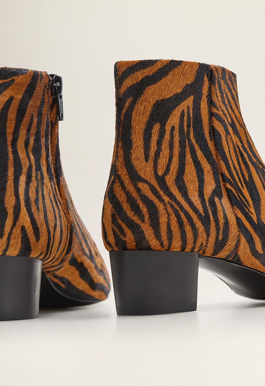 MANGO - Bruc leather ankle boot - brown