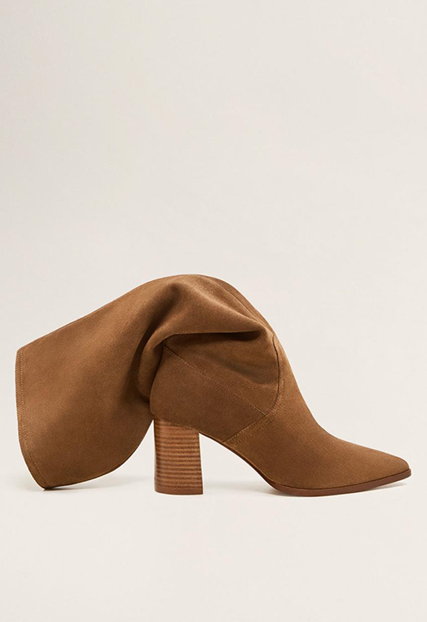 MANGO - Campo leather boot - brown