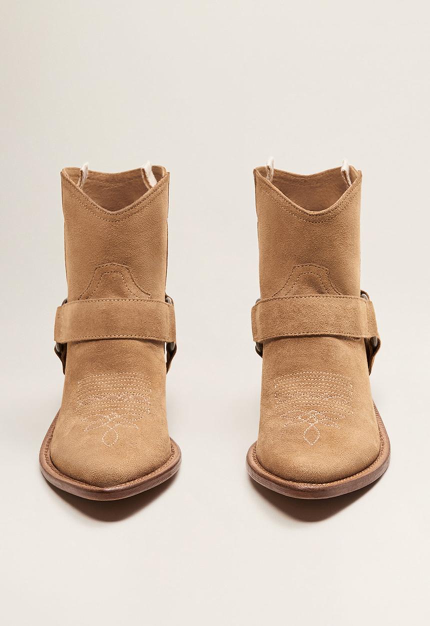 MANGO - Tambor leather ankle boot - brown
