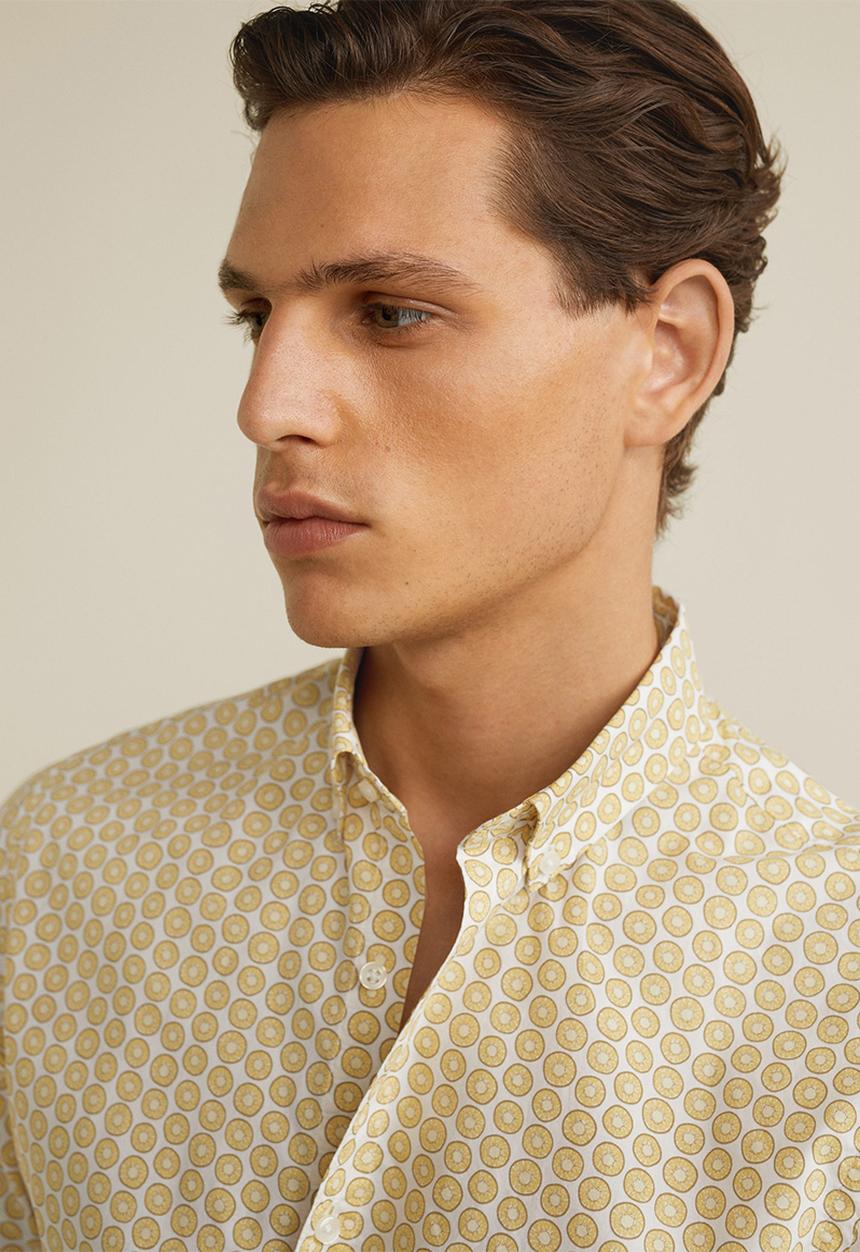 MANGO - Java shirt - yellow