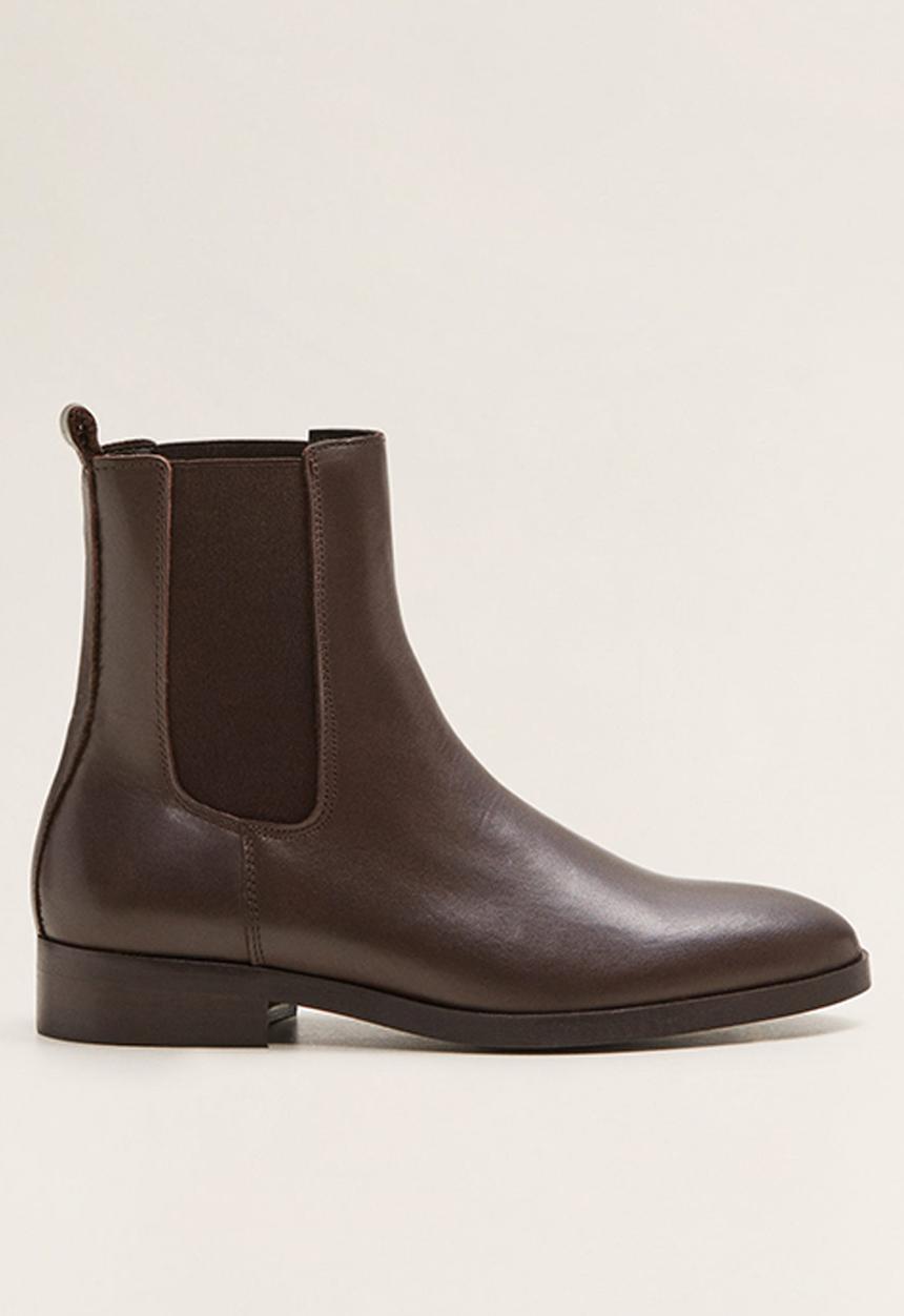 MANGO - Staple leather chelsea boot - dark brown